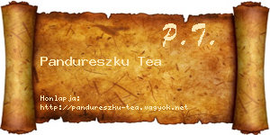 Pandureszku Tea névjegykártya